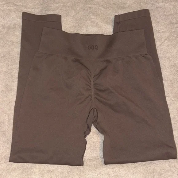 OQQ Viral Booty Lifting Leggings Brown XL - Picture 3 of 4